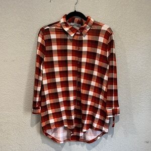 BY DESIGN Plaid Button Up